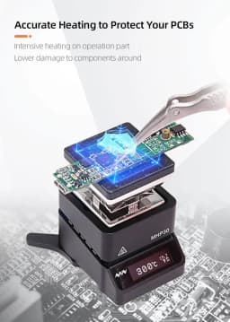 MINIWARE MHP30 Mini Hot Plate Preheater 30*30mm Heating Area Constant Temperature Heating Table 300℃ Intelligent Heating Table AU Location Shipping Fast