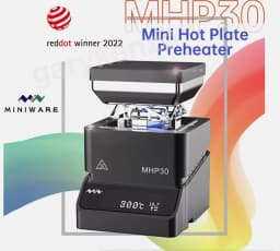 MINIWARE MHP30 Mini Hot Plate Preheater 30*30mm Heating Area Constant Temperature Heating Table 300℃ Intelligent Heating Table AU Location Shipping Fast