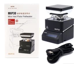 MINIWARE MHP30 Mini Hot Plate Preheater 30*30mm Heating Area Constant Temperature Heating Table 300℃ Intelligent Heating Table AU Location Shipping Fast