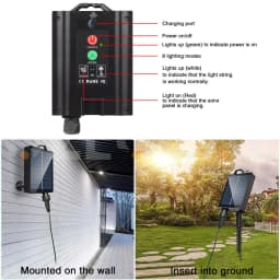 20M LED Festoon String Lights Waterproof Connectable Outdoor Wedding Party 20LED