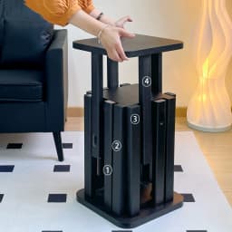 Stackable stool 4-piece set, new Chinese style stool 4-in-1 multifunctional solid wood combination chair
