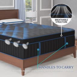 Queen Double King Single Mattress Euro Top Pocket Spring Gel Memory Foam Hybrid Medium Firm Mattress 34cm