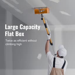 SucceBuy Drywall Flat Box 10-Inch Wide Quick Clean Aluminum Finishing Mud for Plasterboard Wallboard Extra 2 Blades(10/12-Inch)