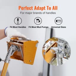 SucceBuy Drywall Flat Box 10-Inch Wide Quick Clean Aluminum Finishing Mud for Plasterboard Wallboard Extra 2 Blades(10/12-Inch)
