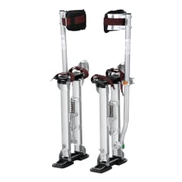 SucceBuy Drywall Stilts 18''/36''Adjustable Aluminum Tool Stilts, with Protective Knee Pads Non-Slip Work Stilts for Home