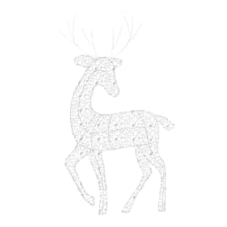 DIY Elk Silhouette Battery Powered Iron Art Elk Deer Statue Atmosphere Props Reindeer Yard Ornament Xmas Christmas Decorations