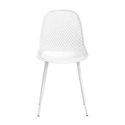 4PCS Outdoor Dining Chairs PP Lounge Patio Garden Furniture White Modern Stackable Durable Chair Set