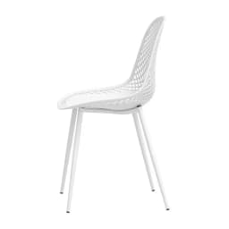 4PCS Outdoor Dining Chairs PP Lounge Patio Garden Furniture White Modern Stackable Durable Chair Set