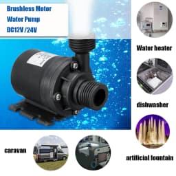 DC 12V/24V Submersible Water Pump Waterproof Water Immersion Pump 5.5 M Brushless Motor for Cooling System Fountains Heater