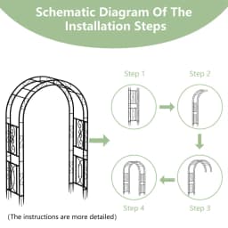 Rose arch Rankhilfe garden Climbing aid Rose trellis Garden archway 215cm