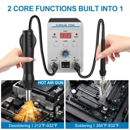ILIBILIB 700W Solder Rework Station 2 in 1 Soldering Iron Kit Hot Air Heat Gun Station