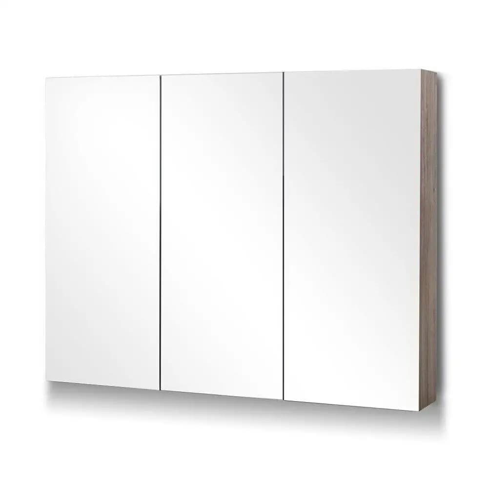 Bathroom Mirror Cabinet 900x720mm Oak Wall Mounted Bathroom Storage Cabinet with Mirror Door Home Furniture