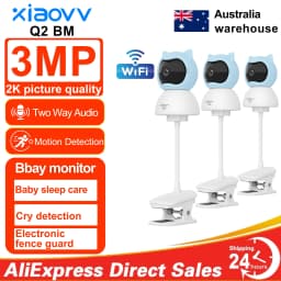 XIAOVV Baby Monitor 4MP WiFi indoor Cry detection Two-Way Audio Motion Detection Night Vision Baby Camera for Home Security Q2BM