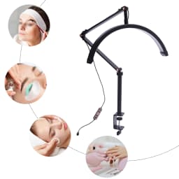 Adjustable LED Beauty Moon Light -1800LM,Tri-Color Warm/Natural/Daylight, 360° Rotatable, Height-Brightness Adjustable for Salon