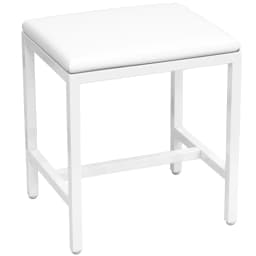 White Padded Dressing Table Stool Makeup Chair for Bedroom Living Room Vanity Comfortable Seat
