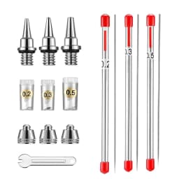 3Pcs 0.2mm 0.3mm 0.5mm Airbrush Nozzle Needle Repair Tool Kit For Multi Type Airbrushes Spray Gun Air Brush Accessories Replace