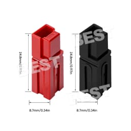 20pcs Mini Connectors For Anderson Style Plug With Red And Black Single Pole