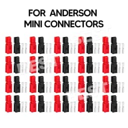 20pcs Mini Connectors For Anderson Style Plug With Red And Black Single Pole
