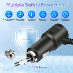 120W 7 in 1 Car Charger Adapter PD 4 Socket Cigarette Lighter Splitter Fast Charger Power Adapter DC 12-24V Auto Accessories