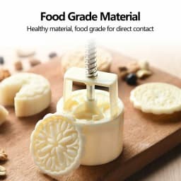 100g 10 Flower Stamps Round Pastry Moon Cake Mold Mould Cookies Mooncake Decor