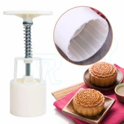 100g 10 Flower Stamps Round Pastry Moon Cake Mold Mould Cookies Mooncake Decor