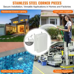 SucceBuy Outdoor Electrical Junction Box ABS Plastic&Hinged Cover Stainless Steel Latch IP67 Waterproof to Electrical Projects