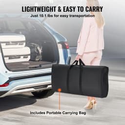 SucceBuy Folding Portable Bar Table Tradeshow Podium Table for Party Picnic Exhibition Include Storage Shelf Carrying Case Skirt