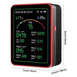 15-in-1 WiFi Smart Air Quality Monitor Tester CO/CO2/HCHO/TVOC/PM0.3/PM1.0/PM2.5/PM10/Temperature/Humidity APP Control Detector