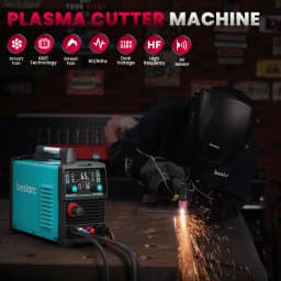 Pilot Arc Plasma Cutter 65A IGBT Inverter Sensor Technology 3/4 Inch Max Cut Post Flow 2T/4T & Air Sensor Technology 220V