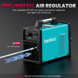 Pilot Arc Plasma Cutter 65A IGBT Inverter Sensor Technology 3/4 Inch Max Cut Post Flow 2T/4T & Air Sensor Technology 220V