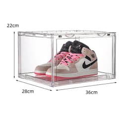 PORIYA Premium Sneaker Display Shoe Box Storage Clear Acrylic Boxes Side Stackable AU