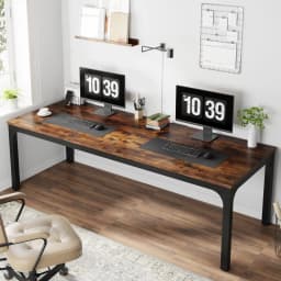 Tribesigns 200cm Desk, Extra Long Computer Desk 2 Person Desk, Double Long Desk, Workstaion for Home Office