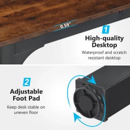 Tribesigns 200cm Desk, Extra Long Computer Desk 2 Person Desk, Double Long Desk, Workstaion for Home Office