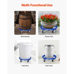 SucceBuy 2000lbs Drum Dolly 55 Gal Barrel Mobile Base with Cross Braces & 4 Swivel Wheels Hand Truck for Warehouse Drum Handling