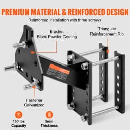 SucceBuy 160lbs Spare Tire Carrier with Mounting Screws Bracket Lugs On Bolt Patterns Tire Mount Wheel Holder for Trailers RV