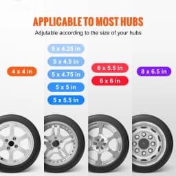 SucceBuy 160lbs Spare Tire Carrier with Mounting Screws Bracket Lugs On Bolt Patterns Tire Mount Wheel Holder for Trailers RV