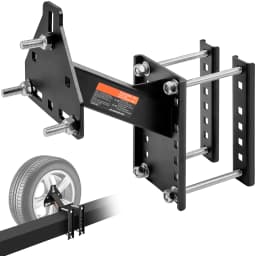 SucceBuy 160lbs Spare Tire Carrier with Mounting Screws Bracket Lugs On Bolt Patterns Tire Mount Wheel Holder for Trailers RV