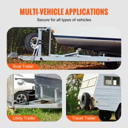 SucceBuy 160lbs Spare Tire Carrier with Mounting Screws Bracket Lugs On Bolt Patterns Tire Mount Wheel Holder for Trailers RV