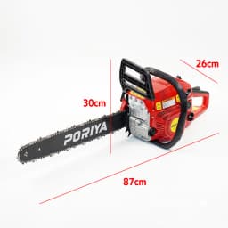 PORIYA 45cc Petrol Chainsaw Commercial 18" Bar Chain Saw E-Start Tree Pruning