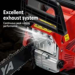 PORIYA 45cc Petrol Chainsaw Commercial 18" Bar Chain Saw E-Start Tree Pruning