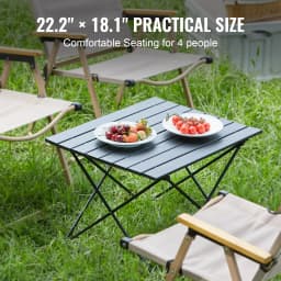 SucceBuy 66 lb Camping Folding Table Picnic BBQ Ultralight Aluminum Folding Beach Table with Carry Bag for Fishing Hiking Picnic