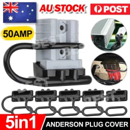 5x For Anderson Plug Cover Dust Cap Style Connectors 50AMP Battery Caravn Black