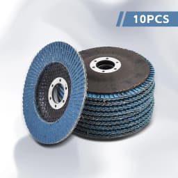 10-Pack Flap Discs Grinding Wheel 80 Grit, 4-1/2 X 7/8 Flap Disc Angle Grinder Sanding Disc Aluminium Oxide Grinding Type