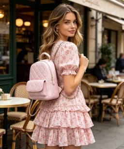New Female Fashion Lady Mini Backpack Leather Material College Trendy Girls Cute Girl Travel Bag