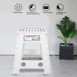Foldable Stool Portable Stool Portable Living Plastic Dots Folding Step Stool Anti slip Foldable Adults Chair Anti slip Stool