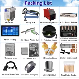 5-IN-1 Laser Welder 2000W Battery Welding Machine 1500W Fiber Laser Welder for Metal Rust Remove Cutting Battery Welding