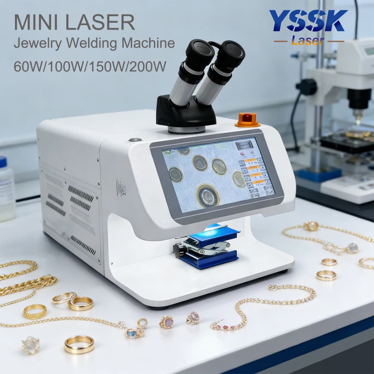 200W Spot Welding Machine Micro Precision 18X magnification Jewelry Solder Welder CCD control Microscop