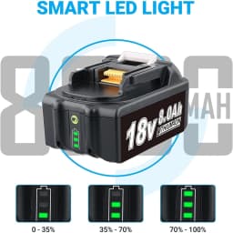 1/2/4Pcs 8.0Ah BL1860B Replace for Makita 18V BL1850B BL1830 BL1815 BL1890 Li-on Battery Pin Compatible with Cordless Power Tool