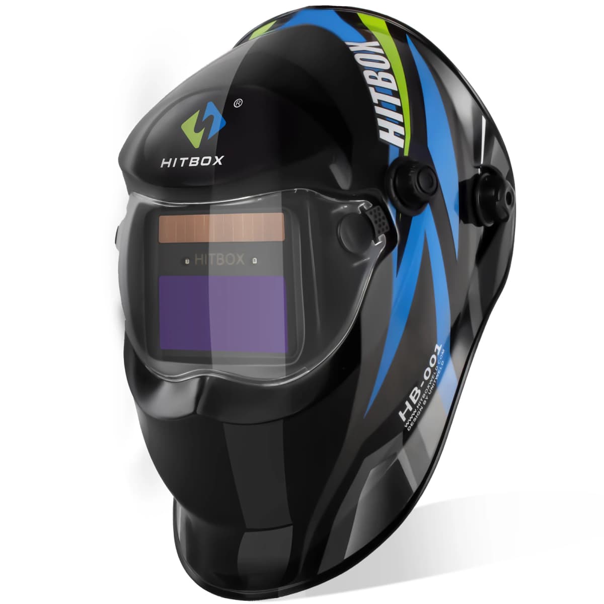 HITBOX Original Welding Helmet Automatic Dimming Screen DIN4/9-13 HD LCD Mask for Welder Machine Ture Color Welding Helmet