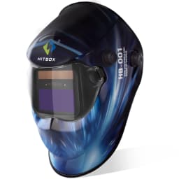 HITBOX Original Welding Helmet Automatic Dimming Screen DIN4/9-13 HD LCD Mask for Welder Machine Ture Color Welding Helmet